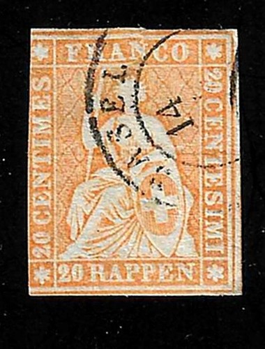 1860 sitting helvetia michel - sitting,