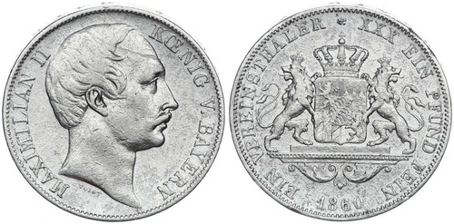 Bayern vereinsthaler 1860 - bayern,